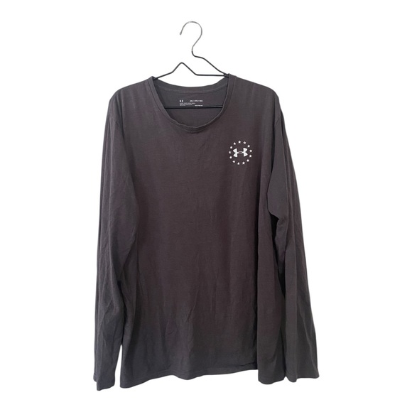 Under Armour Men's Charcoal Gray Freedom Long Sleeve Shirt Size 2XL - Picture 1 of 8